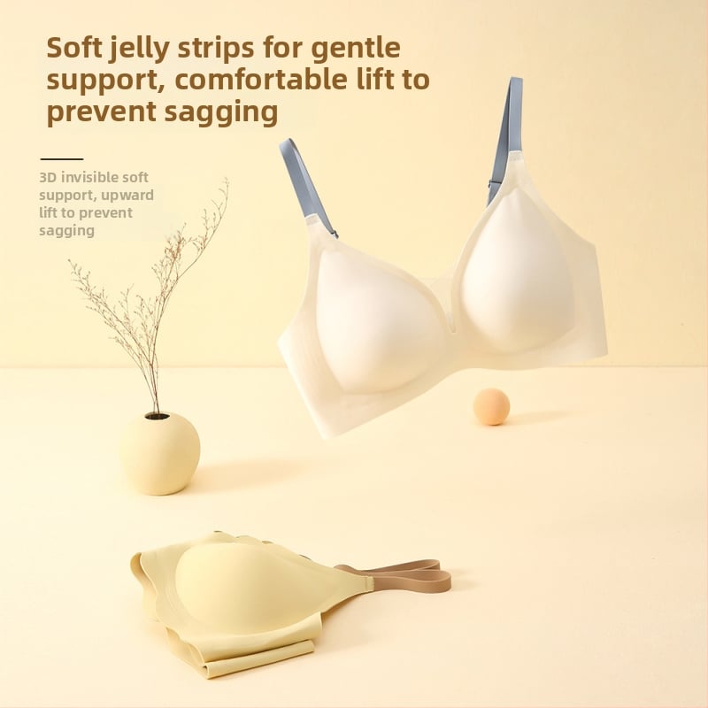 Bevielis belaidis liemenėlė mažam krūtims, blizgios nailono formos kaušeliai su putomis, šoninė parama, nugaros užsegimas su keturiais įsikabinimo kilpelėmis