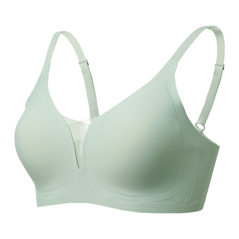 Bevielis belaidis liemenėlė mažam krūtims, blizgios nailono formos kaušeliai su putomis, šoninė parama, nugaros užsegimas su keturiais įsikabinimo kilpelėmis