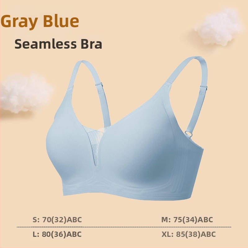 Bevielis belaidis liemenėlė mažam krūtims, blizgios nailono formos kaušeliai su putomis, šoninė parama, nugaros užsegimas su keturiais įsikabinimo kilpelėmis