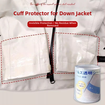 Kakla aizsarguzlīme - caurspīdīga, vienreizējās lietošanai, antinetīrības aizsardzība uz krekliņa kakla un piedurknēm