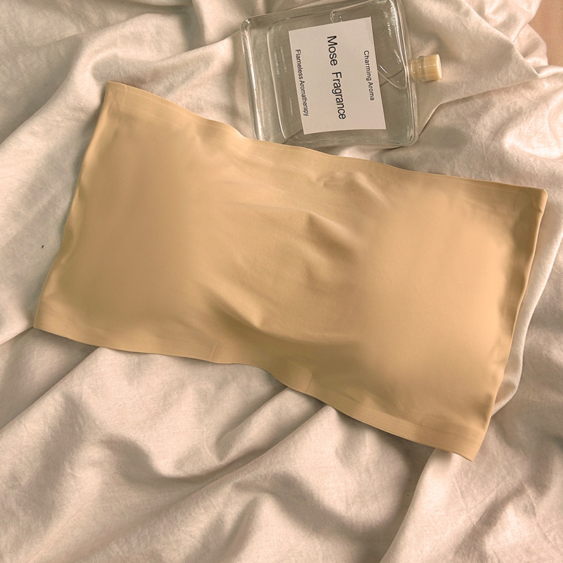 Τοπ χωρίς τιράντες για στήθος με wrap design, διαπνέον νάιλον Ice Silk, αντιολισθητικό και όμορφο πίσω