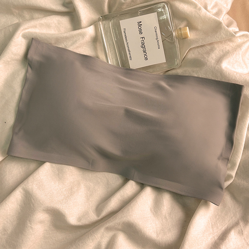 Τοπ χωρίς τιράντες για στήθος με wrap design, διαπνέον νάιλον Ice Silk, αντιολισθητικό και όμορφο πίσω