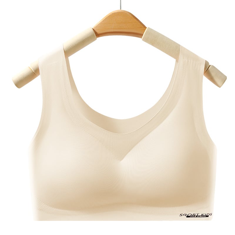 Be siūlių moterų liemenėlė be plieno karkasų, nailono audinys, pilnos kaušės, vidutiniškai formuoti kaušiai, fiksuoti petnešėliai