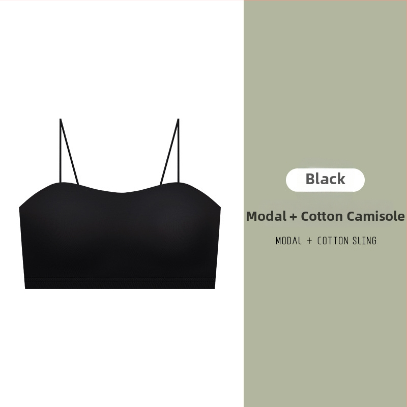 Ženski tanki camisole grudnjak s ugrađenim tube topom za pokrivanje dekolta