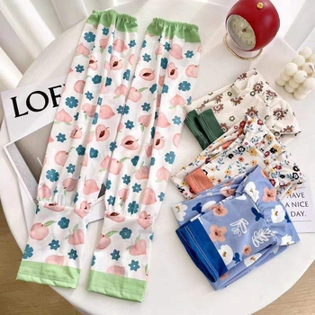 Слънцезащитни ръкави за лято – флорални Ice Silk ръкави, дълги проветриви за шофиране, полиестер Ice Silk, марка: Because of the prosperity, пролет 2025