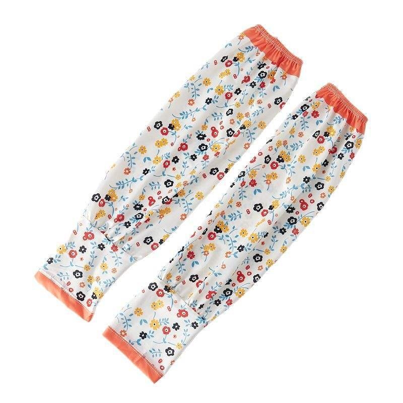 Слънцезащитни ръкави за лято – флорални Ice Silk ръкави, дълги проветриви за шофиране, полиестер Ice Silk, марка: Because of the prosperity, пролет 2025