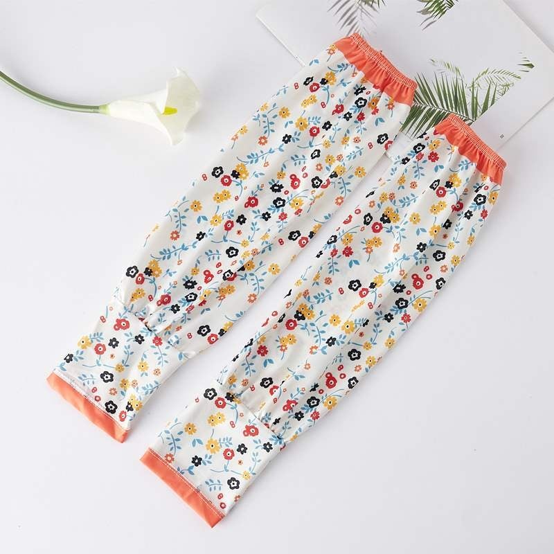 Слънцезащитни ръкави за лято – флорални Ice Silk ръкави, дълги проветриви за шофиране, полиестер Ice Silk, марка: Because of the prosperity, пролет 2025