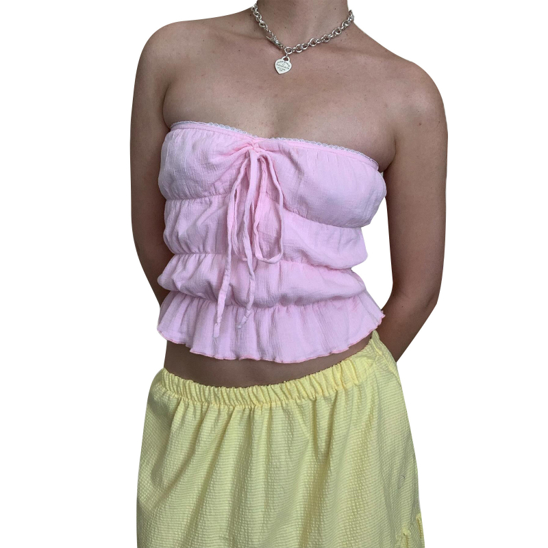 Tank top bez rukava od pamuka 95%+, geometrijski uzorak, kratka duljina, ulični hipster stil