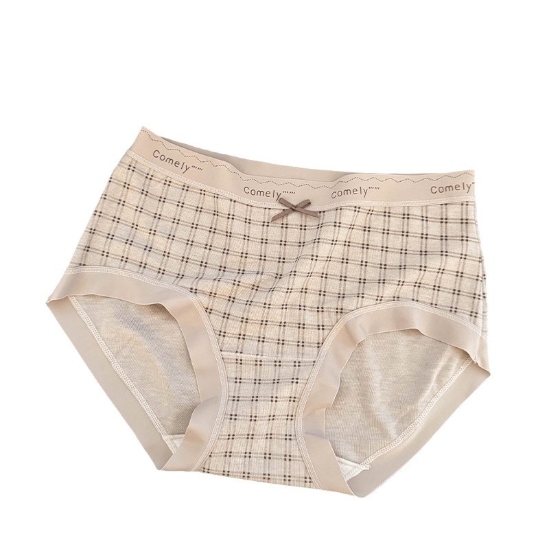 Дамски бельо от вискоза с антибактериално, дишащо и без видими следи удобство; среден талия; едноцветно; чатала 100% памук; подходящо за всички сезони