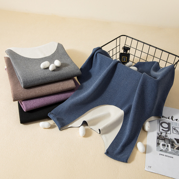 Vesta caldă pentru bărbați, căptuțită cu velur, dublu strat, fără cusături, guler rotund, țesătură poliester