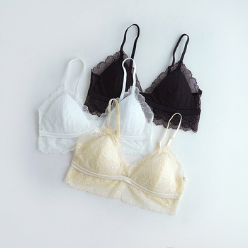 Trikampio puodelio liemenėlė su nėriniais ir Mulberry šilko įdėklu, 100% šilkas, plonas formuojamas puodelis, prancūziškas stilius nugaros