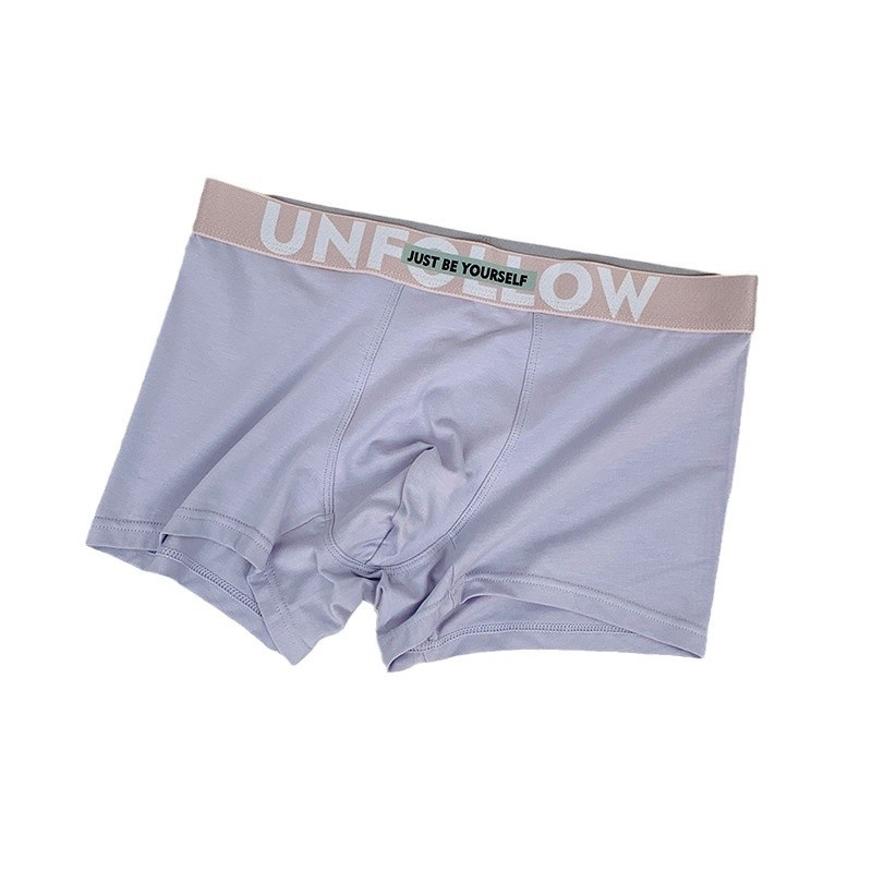 Férfi antibakteriális sport boxeralsó, lélegző, gyorsan száradó pamut kötött anyagból