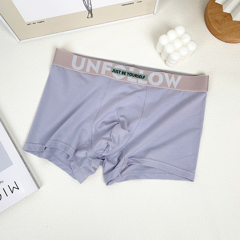 Férfi antibakteriális sport boxeralsó, lélegző, gyorsan száradó pamut kötött anyagból