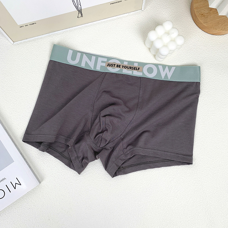 Férfi antibakteriális sport boxeralsó, lélegző, gyorsan száradó pamut kötött anyagból