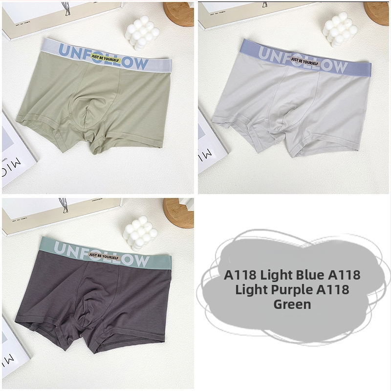 Férfi antibakteriális sport boxeralsó, lélegző, gyorsan száradó pamut kötött anyagból