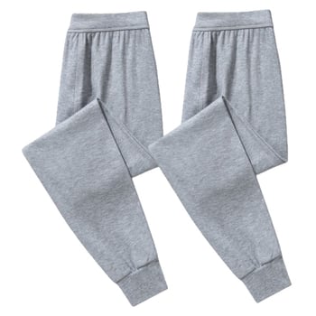 Vyrų 100% medvilnės aukštos juosmens šiluminės kelnės, 3/4 ilgio, kvėpuojančios, vėjo atsparios