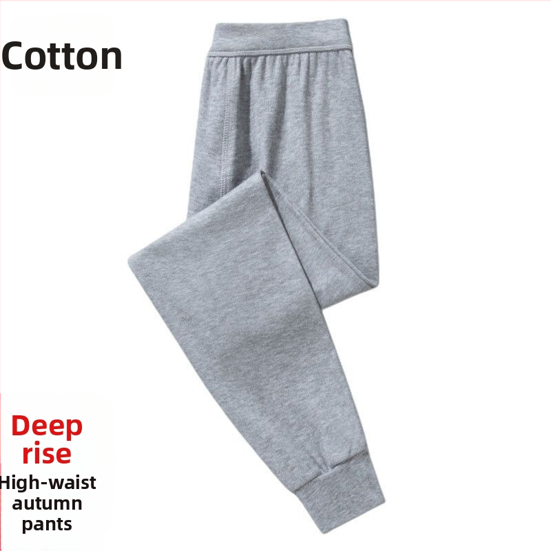 Meeste 100% puuvillast termilised püksid kõrge vöökoht, 3/4 pikkusega, hingavad, tuulekindlad