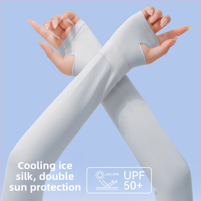 Kefei слънцезащитни ръкавели от ледено-копринена тъкан, нейлон 90–95%, прост стил, пролет 2025