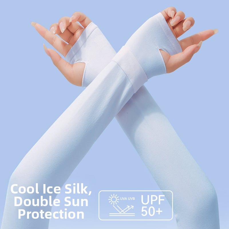 Kefei слънцезащитни ръкавели от ледено-копринена тъкан, нейлон 90–95%, прост стил, пролет 2025