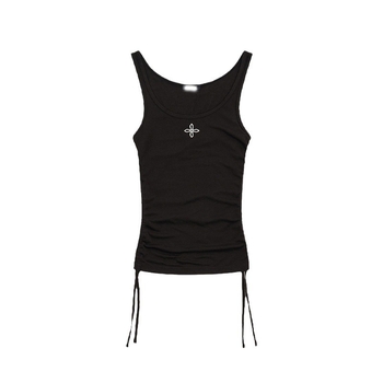 Lyocell camisole za žene, uski kroj, izšiven detalj, dvostruke naramenice, podesiva elastičnost