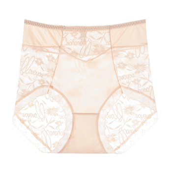 Дамски бикини с висока талия, антибактериални и дишащи, основен плат: найлон, памучна подплата, флорален принт, плетена материя