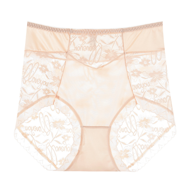 Дамски бикини с висока талия, антибактериални и дишащи, основен плат: найлон, памучна подплата, флорален принт, плетена материя