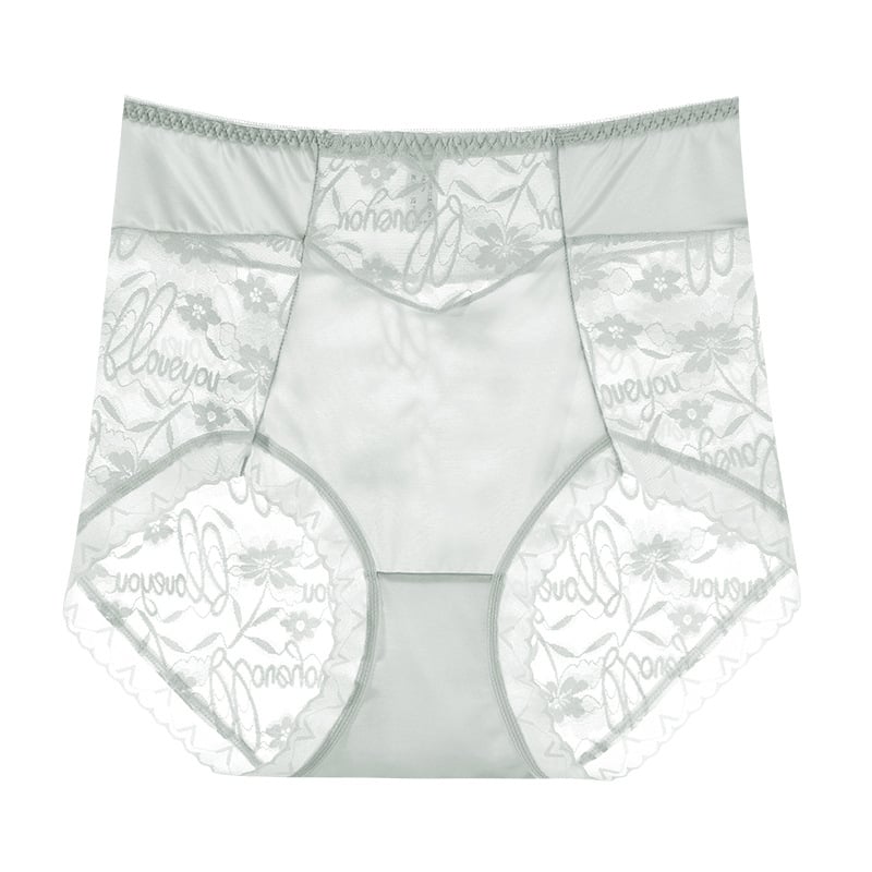 Дамски бикини с висока талия, антибактериални и дишащи, основен плат: найлон, памучна подплата, флорален принт, плетена материя