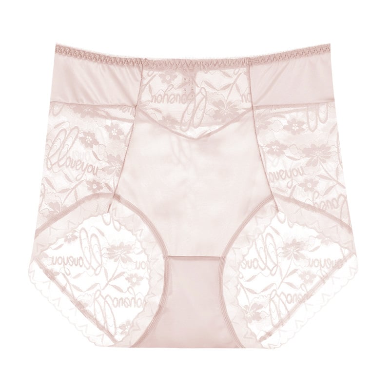 Дамски бикини с висока талия, антибактериални и дишащи, основен плат: найлон, памучна подплата, флорален принт, плетена материя