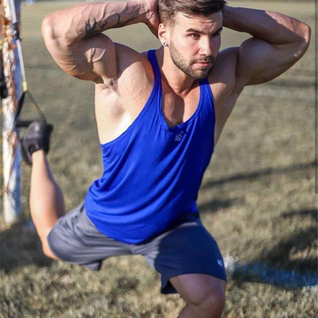 GYMNORTH ανδρικό αθλητικό γιλέκο με κοπή σε σχήμα Ι, για το καλοκαίρι, πολυεστέρας 93%