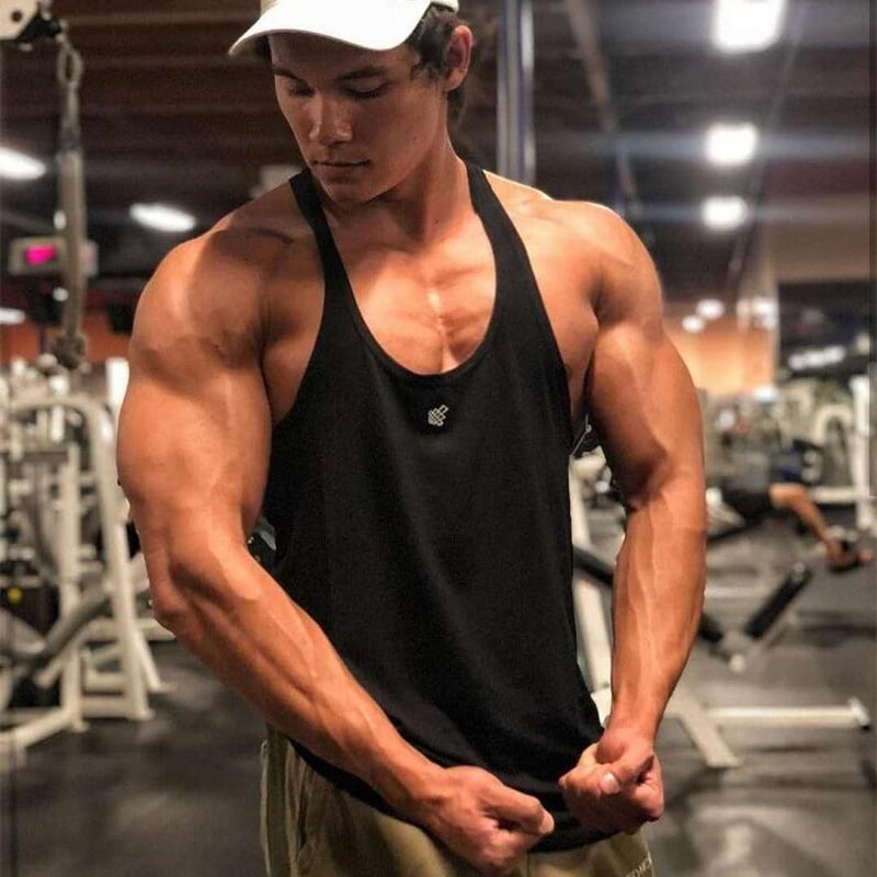 GYMNORTH ανδρικό αθλητικό γιλέκο με κοπή σε σχήμα Ι, για το καλοκαίρι, πολυεστέρας 93%