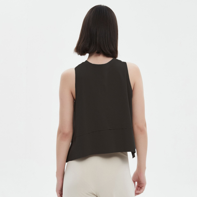 Γυναικείος φαρδύς αμάνικος τοπ γιόγκα, διαπνοή, απομάκρυνση υγρασίας, 100% Solona βαμβάκι