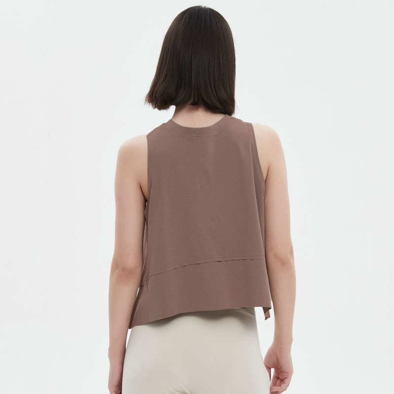 Γυναικείος φαρδύς αμάνικος τοπ γιόγκα, διαπνοή, απομάκρυνση υγρασίας, 100% Solona βαμβάκι