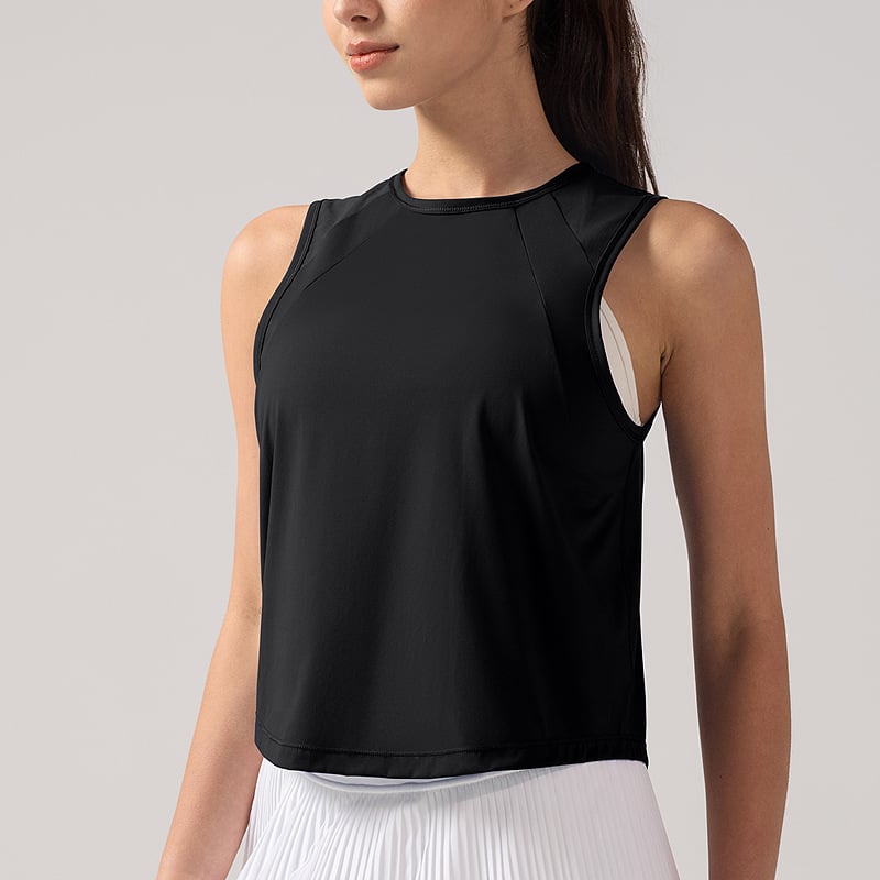 Inflachi женски безръкав йога топ до ханша, мрежеста тъкан, бързосъхнеща и дишаща, 76% полиамид, 24% спандекс