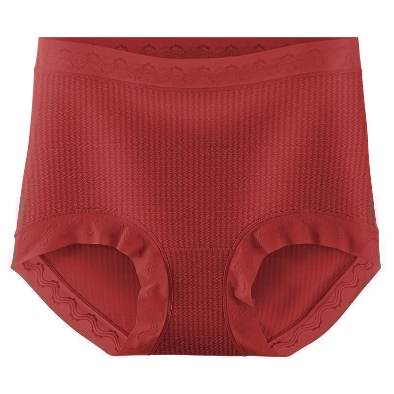 Lenjerie termică pentru femei cu talie înaltă și funcție de încălzire, antibacteriană, susținerea abdomenului, material tricotat respirabil din nailon (70–80%), căptușeală între zona intimă din Mulberry silk