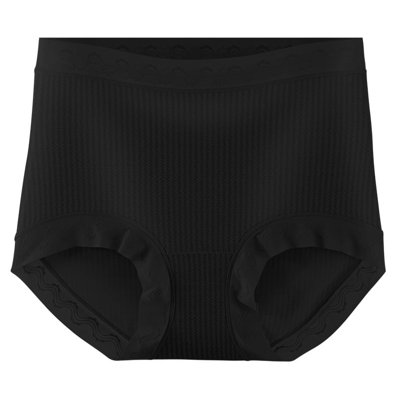 Lenjerie termică pentru femei cu talie înaltă și funcție de încălzire, antibacteriană, susținerea abdomenului, material tricotat respirabil din nailon (70–80%), căptușeală între zona intimă din Mulberry silk