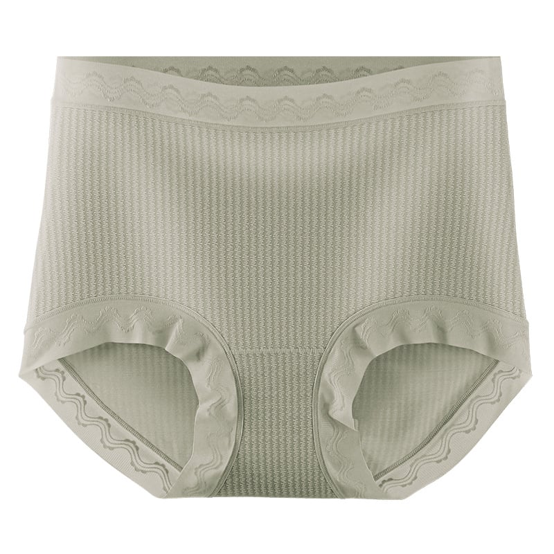 Lenjerie termică pentru femei cu talie înaltă și funcție de încălzire, antibacteriană, susținerea abdomenului, material tricotat respirabil din nailon (70–80%), căptușeală între zona intimă din Mulberry silk