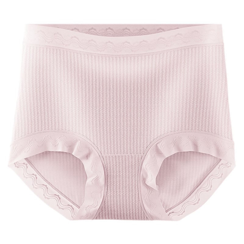 Lenjerie termică pentru femei cu talie înaltă și funcție de încălzire, antibacteriană, susținerea abdomenului, material tricotat respirabil din nailon (70–80%), căptușeală între zona intimă din Mulberry silk