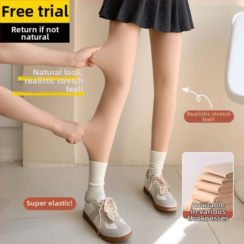 Nylonból készült fleece-lével bélelt thermális női nadrág — fenékemelés, testformálás, hasi kontroll, vastag anyag