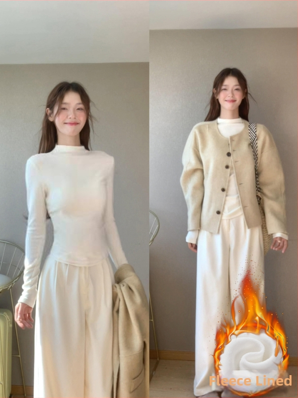 Viskozės pluošto vienos spalvos ilgos rankovės topas su puse turtleneck kaklu, siauras kirpimas