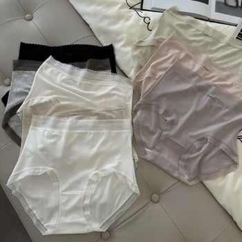 Boxeri femei talie medie-înaltă, respirabili, din fibre regenerat de celuloză, tricot rib, căptușeală din bumbac