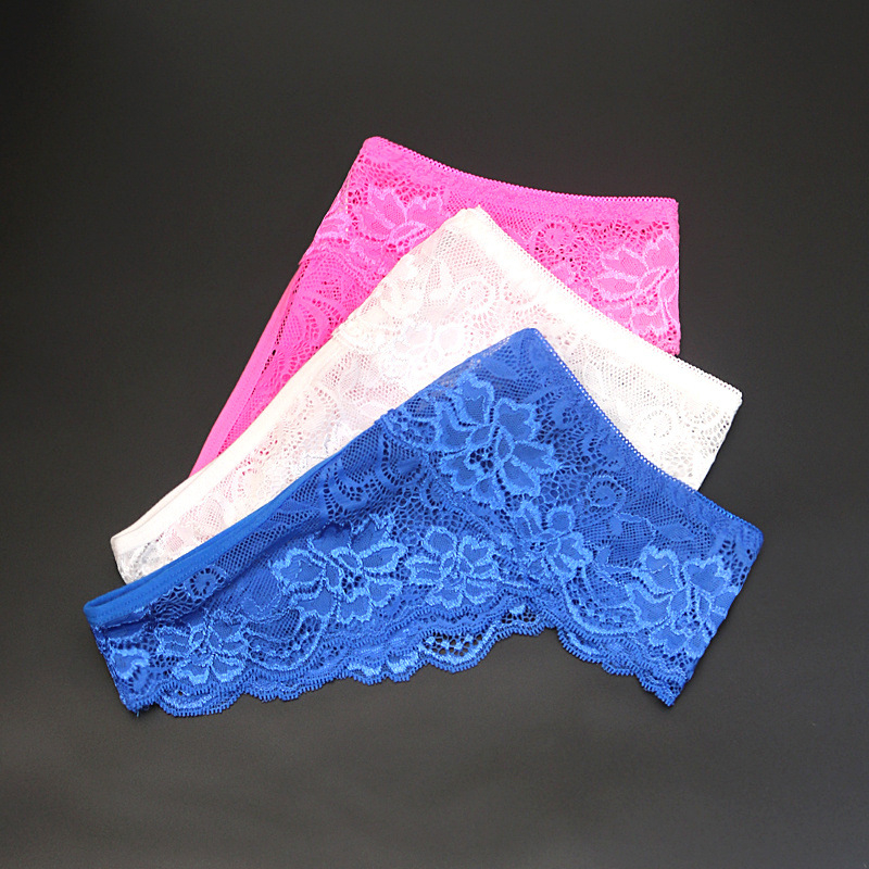 Lenjerie intimă din dantelă cu țesătură jacquard din nylon respirabil și căptușeală în zona crotch din spandex