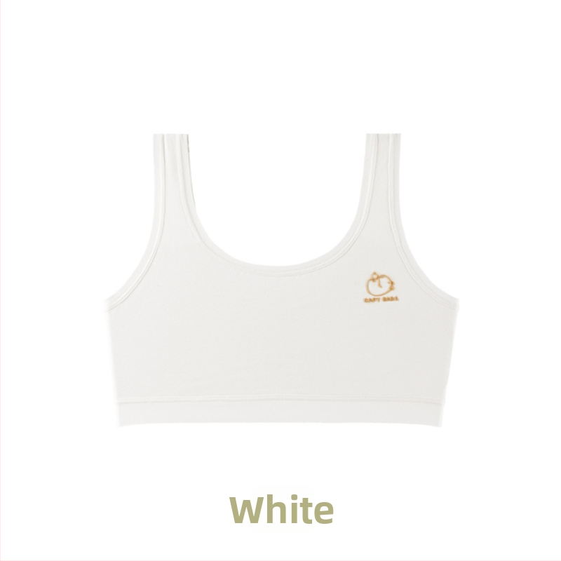 Mergaitei skirta medvilninė liemenėlė 9–13 metų, pilnas puodelis, plonas formuojamas puodelis, įdėklas viskozė 80–90%, be plieno žiedų, fiksuotos dvigubos petnešėlės