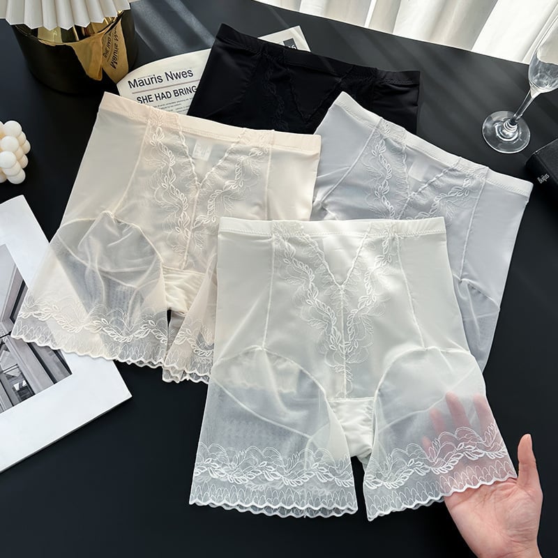 Moterų saugos šortai su aukštu juosmeniu, Ice Silk audinys, pagrindinis audinys: nailonas, tarpšonkaulio pamušalas 100% medvilnė, anti-exposure