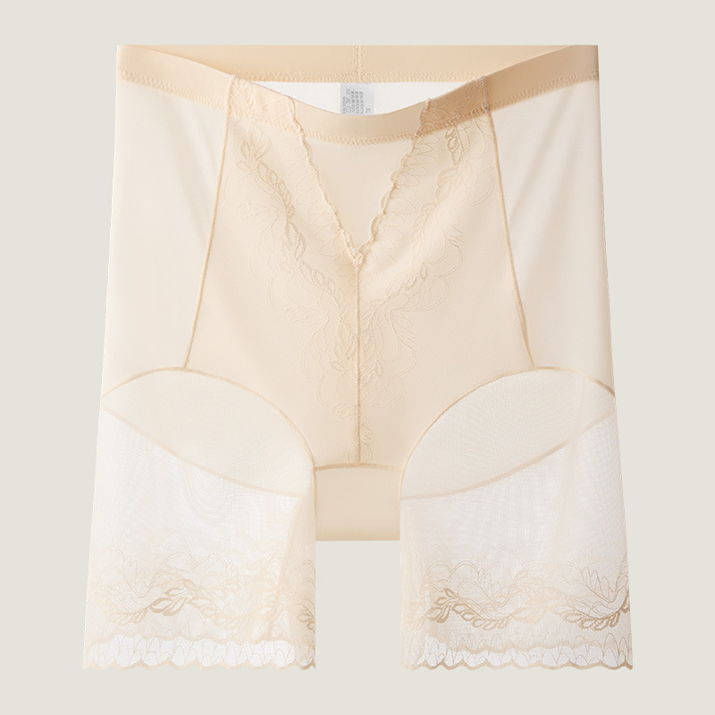 Moterų saugos šortai su aukštu juosmeniu, Ice Silk audinys, pagrindinis audinys: nailonas, tarpšonkaulio pamušalas 100% medvilnė, anti-exposure