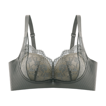 Sutien push-up cu curele reglabile din gel, fără cusături, cupă 3/4, fără inel metalic, închidere pe spate cu trei rânduri de catarame