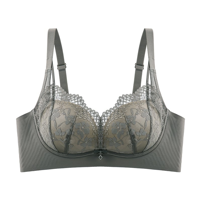 Sutien push-up cu curele reglabile din gel, fără cusături, cupă 3/4, fără inel metalic, închidere pe spate cu trei rânduri de catarame