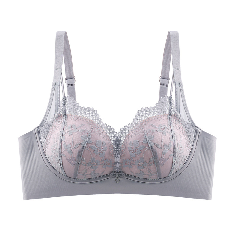 Sutien push-up cu curele reglabile din gel, fără cusături, cupă 3/4, fără inel metalic, închidere pe spate cu trei rânduri de catarame