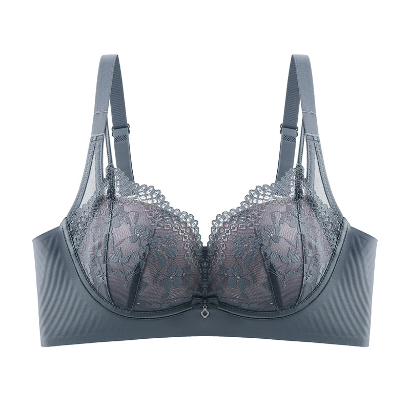 Sutien push-up cu curele reglabile din gel, fără cusături, cupă 3/4, fără inel metalic, închidere pe spate cu trei rânduri de catarame