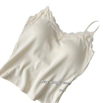 Pamut felső V-nyakú, mellpárnával, pántos stílusú, szivacspárnával, 70–80% pamut