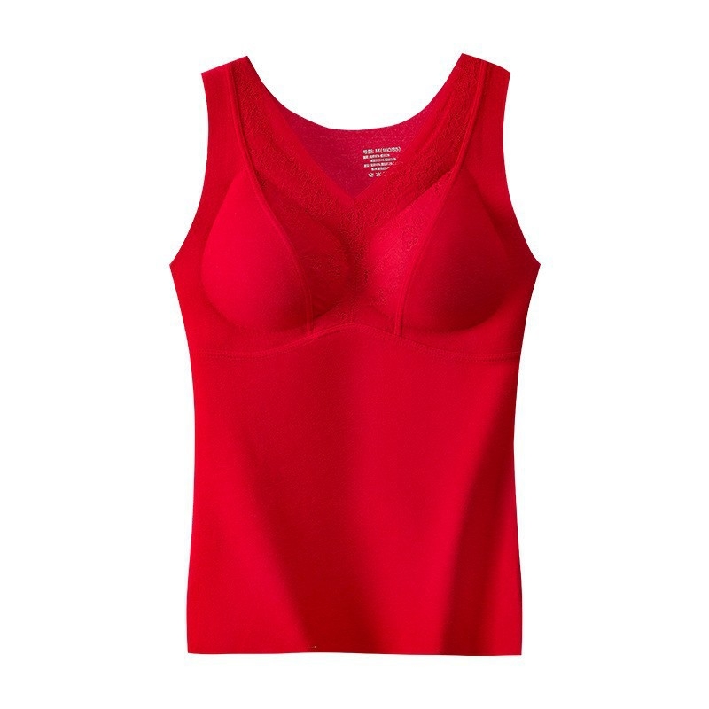 Vesta termică pentru femei din Lyocell, cu perne pentru sân, țesătură dublu-strat, decolteu în V, stil pulover